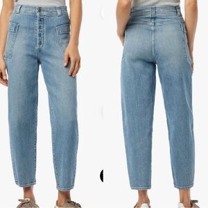 Joe's Jeans Barrel Jeans The Phoebe Patch Pocket SZ 30 Button Up Organic Cotton